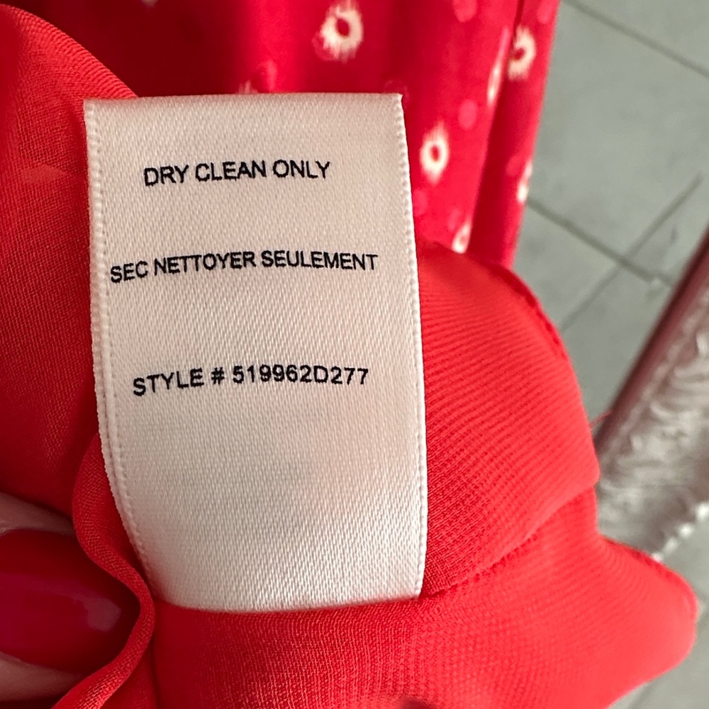 Rebecca Taylor Red and White Patterned Dress - Picture 3 of 5
